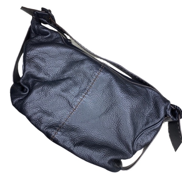 Cole Haan Western Stitch Leather Buckle Hobo Hand Bag TT22 - Picture 9 of 12